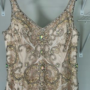 Gorgeous beaded dress cream color size 12